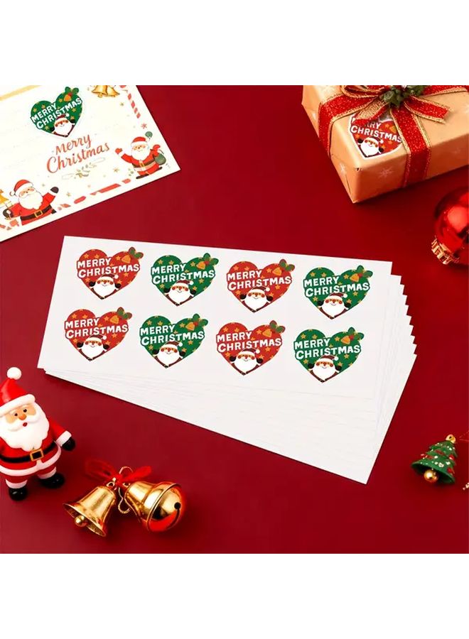 10 Sheets Self Adhesive Christmas Stickers for Holiday Cards Gifts Party Decorations - Image 1